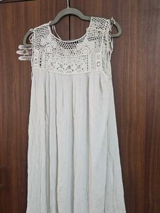 Cute White Crochet Dress