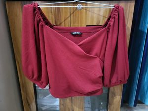 Sexy Maroon Crop Top