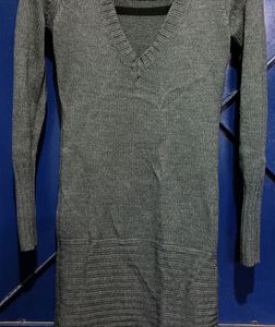 Urgent Sale: Woolen Grey Middy Dress For Women