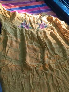 Yellow Designer Short Kurti