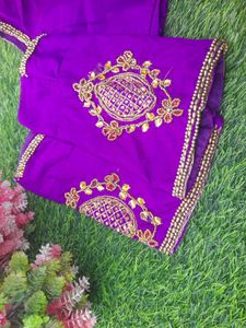 Purple Aariwork Blouse