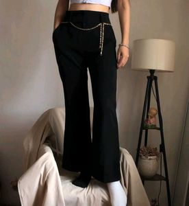 Combo Black Flare Leg Trousers &amp; H&amp;m Shirt