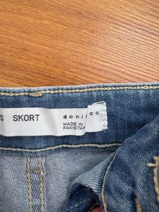 Skorts Denim Mini Skirt Size Small