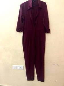 Wine Colour jumpsuit