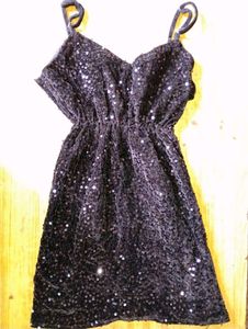 Sparkly Black Mini Dress