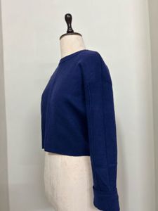 Navy Blue Cropped Sweater