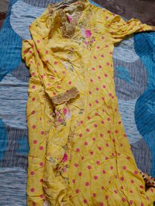 Biba Elegant Yellow Kurta Set