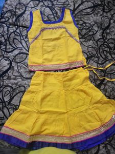 Yellow Indian Girls Outfit