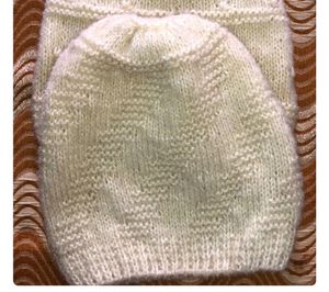 Combo Of 2 Handmade Woolen Caps Brown With White Starps And Cream