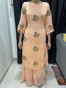 Peach Kurta And Pants