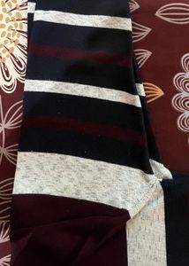 Striped Pullover Sweater with chain