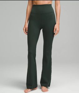 Uniqlo Airdry Flared Active Wear Olive Green Pants