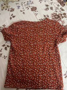 Floral Brown Top