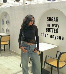 Sheer Black Lace Top