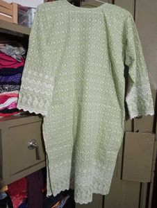 EMBROIDERY 🪡 PISTA 💚 GREEN KURTA