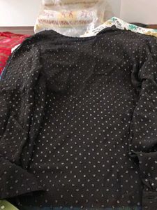 Black Polka Dot Blouse