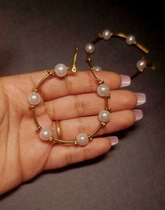 🤍 Pearl Bliss Hoops 🤍