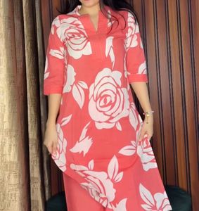 Peach Pure Cotton Coord Set