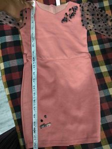 TlBaby Girls Bodycon Dress With Neck Belt And West