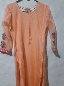 Peach Embellished Salwar Kameez