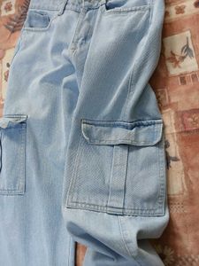 Light Blue Cargo Jeans