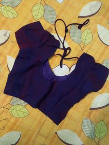Bluish Purple Stitched Blouse