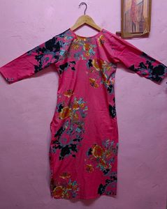 Pink Printed Kurtas(Women&#39;s)