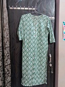 Green Printed Kurta