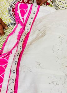 white pink maternity dress