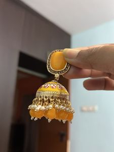 Mustard Yellow Jhumkas