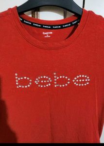 Bebe Red Hot Slim Fit T Shirt