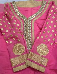 Pink &amp; Gold Ethnic Dress