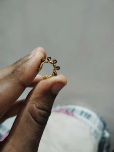 Gold &amp; Ruby Septum Ring