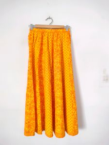 (Pink &amp; Blue)Gold Printed Skirt (Girl&#39;s)