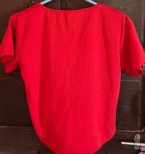 RED CORSET STYLE TOP