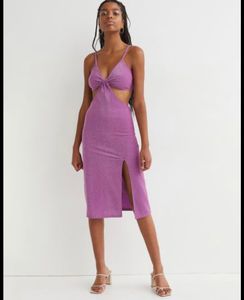 H&M Women Purple Sleeveless Dress