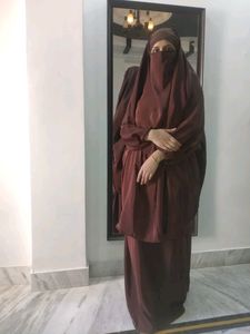 2-2 Jilbab N Khimar Black Brown