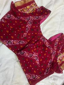 Heavy Work Gujarati Chunri Saree