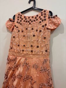 🆕 “Diva” Original Bridal Peach Sequins Gown