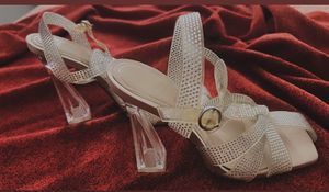 Stylish sparkly  vinyl Heels