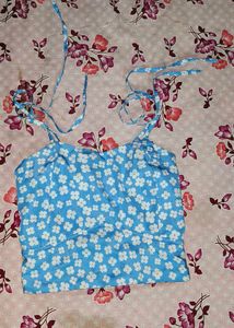 Blue Flower Print Dress
