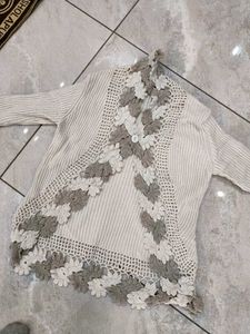 Woolen Elegant Crochet Cardigan