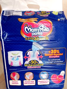 MamyPoko Pants Extra Absorb Baby Diapers, New Born/X-Small (NB/XS), 114 Count, Upto 5kg