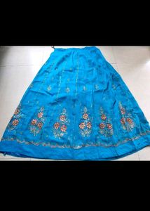 Fully Stitched Rajputi Poshak In Sky Blue Colour