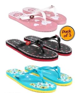 Floral Print Flip Flops