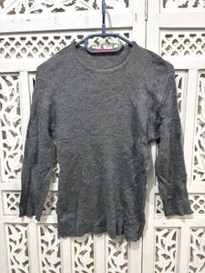 🎀 Imported Gray Long Sleeve Sweater