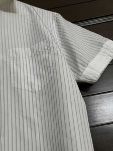 Paco Rabanne Men White Striped Casual Shirt