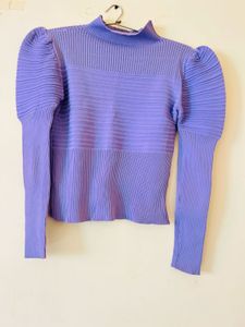 Lilac Puff Sleeve Top