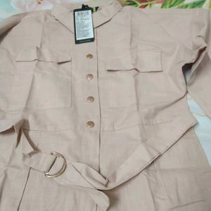 Belted Long Sleeve Jumpsuit