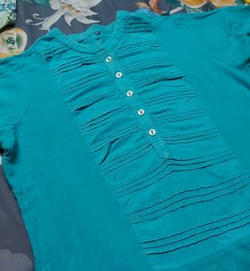 Blue Cotton Kurta